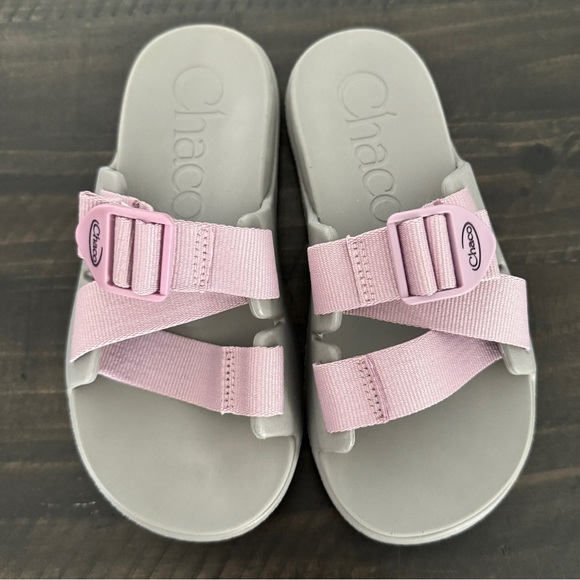 Chaco Women’s Performance Sandals Size 5 - Lightweight EVA Sole - Pink Gray - Picture 6 of 12